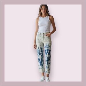Madewell The Perfect Vintage Tie Dye Crop Jean